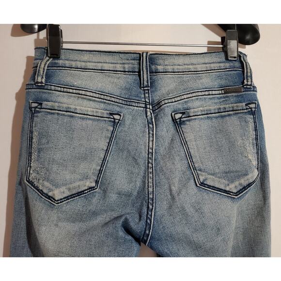 KanCan Distressed Light Wash Mid Rise Skinny Jeans Womens Size 26 Ripped Grunge - Picture 6 of 11